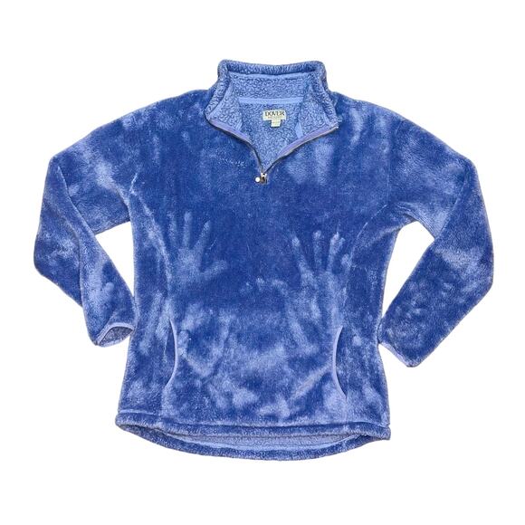 Dover Saddlery Women’s ¼ Zip Fleece Pullover Blue Size L Equestrian Riding Top - Picture 1 of 8